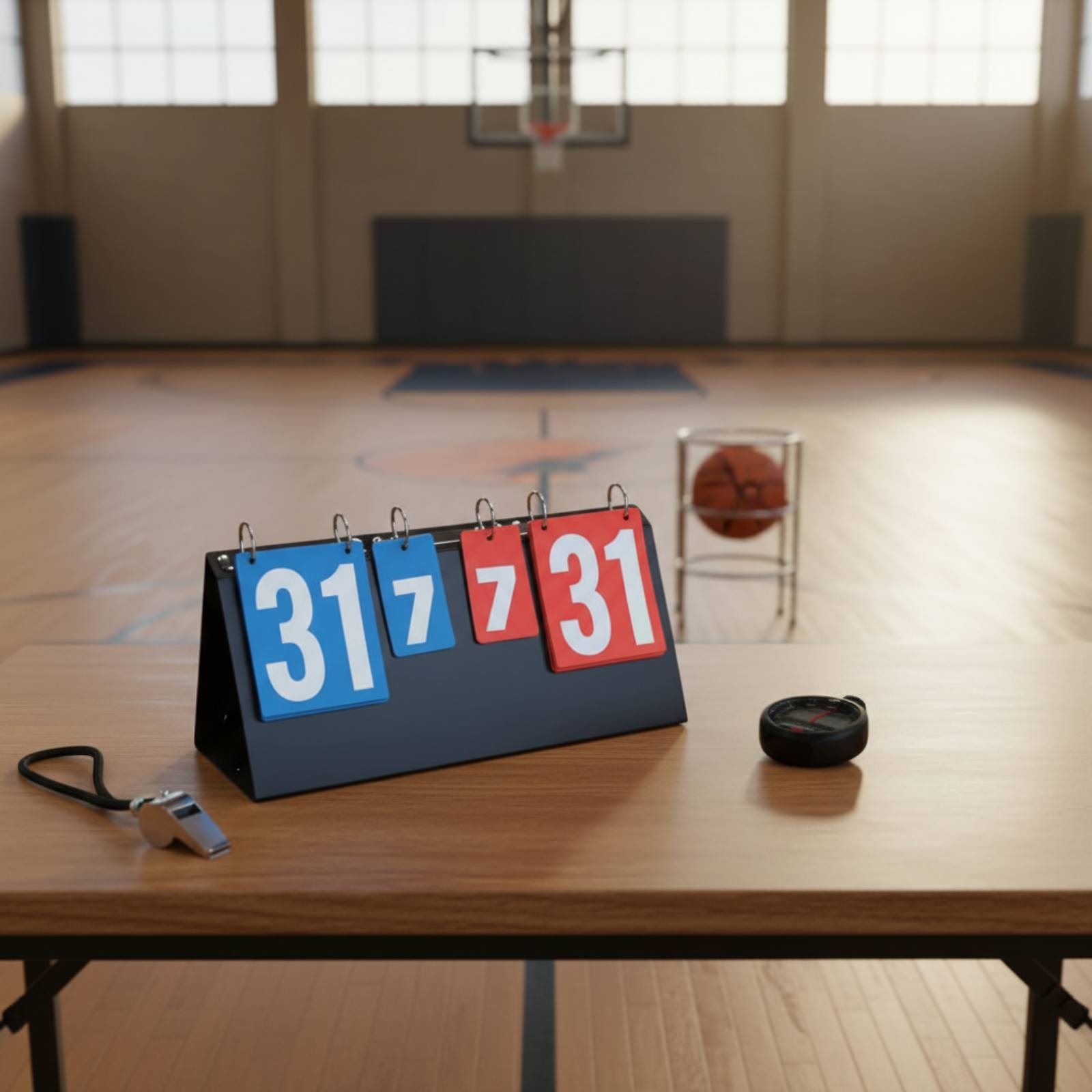 Table Tennis Scoring - Przenośna tablica wyników z klapkami, wielofunkcyjna